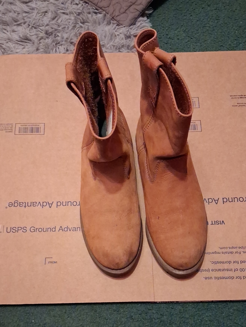 Brazos Tan Suede Mid Calf Boots Size 10 W